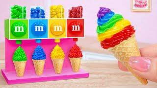 Rainbow Ice Cream So Yummy Miniature M&M Chocolate Ice Cream Decorating  Mini Cakes Idea