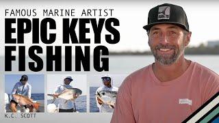 EPIC Key West Fishing Trip: K.C. Scott's Marine Art | S9E2: "Permit Sketch"