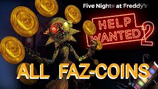 All FAZ-COIN LOCATIONS In Five Nights at Freddy's VR: Help Wanted 2 (+ Candy Cadet Stories)