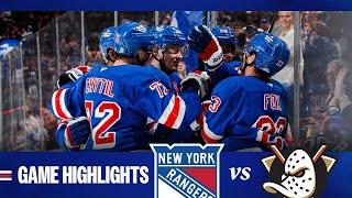 GAME HIGHLIGHTS | 2024-25: New York Rangers vs Anaheim Ducks (10/26/24)