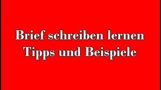 Brief schreiben lernen für die b1 Prüfung 2020