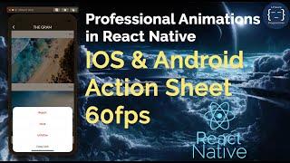 Action Sheet - Professional Animations in React Native | Reanimated | GestureHandler | Redash