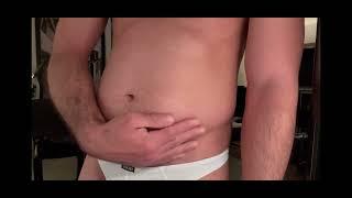 10 minutes widescreen close up bloated muscle gut digesting and belly massage