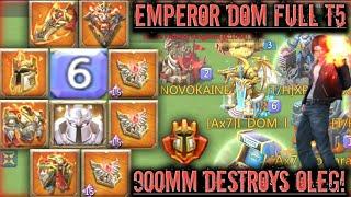 Lords mobile: OLEGTHEBEST 5 PIECE EMPEROR VS 900M MYTHIC RALLY TRAP! FULL T5 MIX! BACK TO BACK!