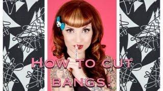 How to Cut Vintage Bangs & Betty Bangs Using clippers by CHERRY DOLLFACE