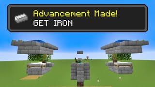 GETTING IRON IN MINECRAFT SUPERFLAT SURVIVAL!