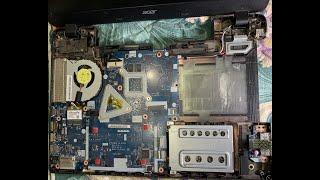 Complete disassembly of the Acer Extensa EX2510G 345E laptop with replacement of the matrix cable