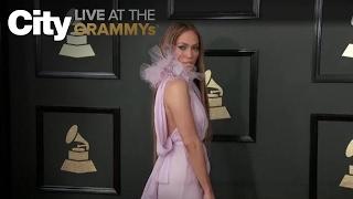 J-Lo Serves us Lavender Orchid Realness on The GRAMMYs Red Carpet!