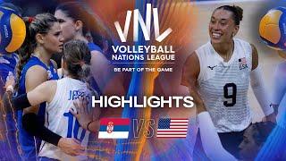 Serbia  vs. USA  - Highlights | Week 2 | Women's VNL 2025
