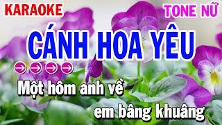 Cánh Hoa Yêu Karaoke Nhạc Sống Tone Nữ ( Beat Hay 2024 ) Huỳnh Lê