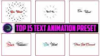 Top 10+ Alight Motion Text Animation Presets ||Alight Motion Preset Download ||