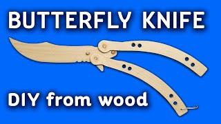 НОЖ БАБОЧКА из линейки. Как сделать KNIFE BUTTERFLY из дерева своими руками. CS:GO DIY