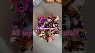 All my beautiful sparkle Lps!!  #lps #littlestpetshop #lpscollection