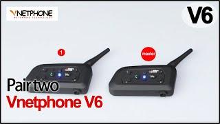 VNETPHONE V6 | Pair two V6 | motorcycle helmets bluetooth intercom