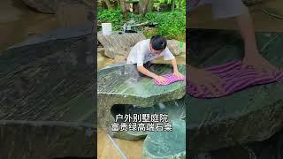 Natural Stone #Tea Table Tea Table #Stone Table Stone Bench High-end#stoneart #viralvideo