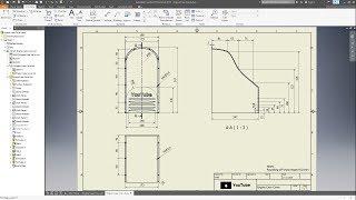 INVENTOR 2018 - ENGINE CASE COVER - CONCRETE MIXER - DRAWING