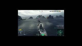 Shikishima VS  Ohio Dog Fight World of Warships #Shorts