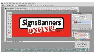 Banner sign setup using the Easy Template Maker