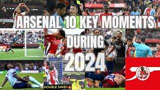 ARSENAL 10 KEY MOMENTS DURING 2024 | HAPPY NEW YEAR 2025. #swywtv #arsenal  #happynewyear