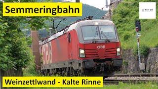 Semmeringbahn Nordrampe von der Weinzettlwand bis zum Kalte Rinne Viadukt  |  Alex E