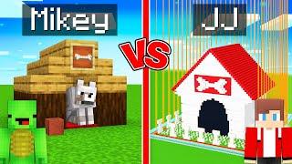 Mikey vs JJ SAFEST DOG HOUSE Build Challenge in Minecraft (Maizen)