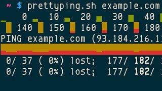 prettyping.sh, ping with one-line bar chart