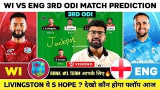 WI vs ENG Dream11, WI vs ENG Dream11 Prediction, West Indies vs England ODI Dream11 Team Today