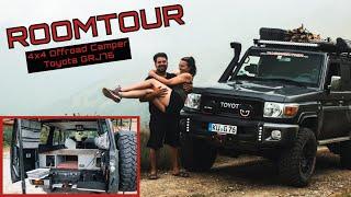 Weltreise Fahrzeug Roomtour 4x4 Offroad Camper Toyota Land Cruiser GRJ76