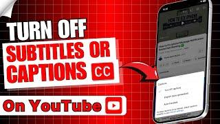 How to Turn Off Subtitles in Youtube | Turn Off Auto Captions Youtube