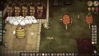 Don't Starve Together: Killing bee queen with the help of bunnyman, full fight.