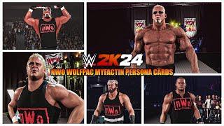 WWE 2K24 - All NEW N.W.O Wolfpac MyFaction Persona Cards Entrances | 1440p 60FPS