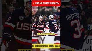 USA vs Canada Hockey Brawl | 4 Nations Face-Off 2025 #shorts