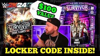 *LOCKER CODE GIVES FREE VC* Can I Unlock All Survivor Series War Games Cards? WWE 2k24 Pack Opening