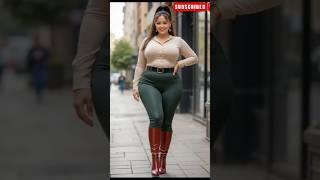 Bald & Beautiful | Plus-Size Queen Slays Street Fashion  #shorts #fashion #dubai
