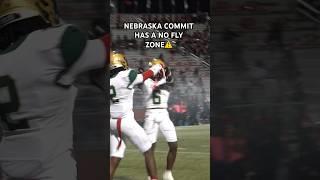 NEBRASKA COMMIT HAS A NO FLY ZONE ️ #txhsfb #football #texas #nfl #nebraska #d1football #youtube