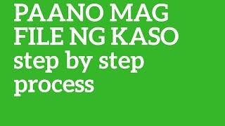 PAANO MAG FILE NG DEMANDA STEP BY STEP PROCESS