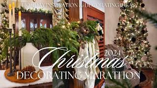 2024 CHRISTMAS DECORATING MARATHON | Whole House Decorate with Me & Holiday Inspiration