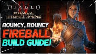 NEW BEST Bouncy Fireball Sorceress Build Guide Diablo 4 Season 5!