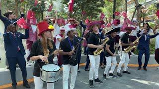 Pilots and Airhostesses Dance & Sing | FIFA 22 World Cup Celebrations at Doha Airport