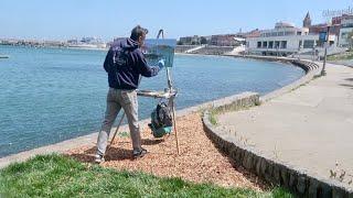 ALCATRAZ plein air OIL PAINTING with Tim Horn