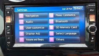 Changing Japanese language to English setting on Nissan NOTE