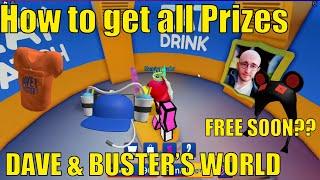 How to get ALL PRIZES in DAVE & BUSTER’S WORLD | Secret Kreekcraft Code and Room | ONLY LIKE GOALS