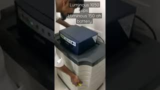 Luminous 1050 ups and luminous 150 ah battery with trolley #shorts