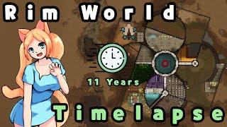 Rimworld Nyaron 11years Time Lapse [림월드 냐론 타임랩스]