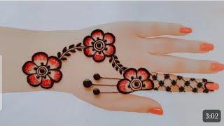 back hand mehndi design| flower mehndi design| mehndi design full hand| simple mehndi design| henna