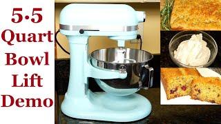 KitchenAid 5.5 Quart Bowl Lift Stand Mixer Review and Demo