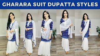 How to Wear Dupatta With Gharara Suit | Gharara/Sharara Dupatta styles