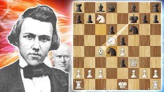 One of The Greatest Chess Games Ever Played - Morphy vs Anderssen 1858 (game 9)