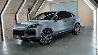 Porsche Cayenne Coupé - оклейка кузова цветной полиуретановой пленкой пленкой в сером цвете