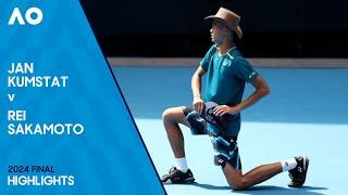 Jan Kumstat vs Rei Sakamoto | Australian Open 2024 Junior Boys Final